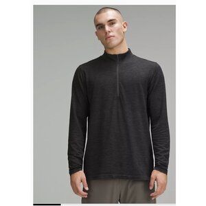 Lulu Lemon Metal Vent Tech Midweight 1/2 Zip Long Sleeve – Graphite Grey/Black